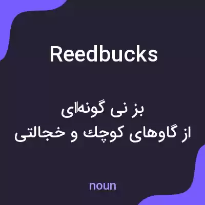 معنی reedbucks به فارسی معنی reedbucks به فارسی