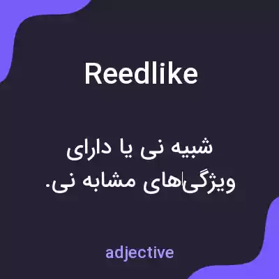 معنی reedlike به فارسی معنی reedlike به فارسی