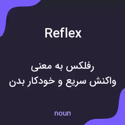 معنی reflex به فارسی معنی reflex به فارسی