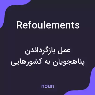 معنی refoulements به فارسی معنی refoulements به فارسی