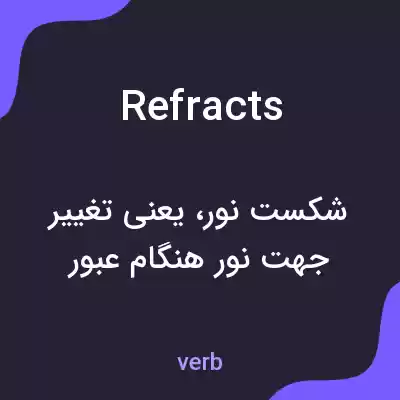 معنی refracts به فارسی معنی refracts به فارسی
