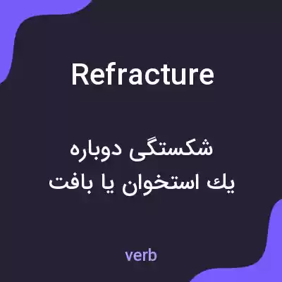 معنی refracture به فارسی معنی refracture به فارسی