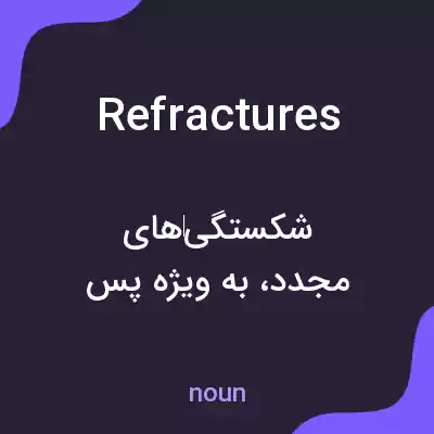 معنی refractures به فارسی معنی refractures به فارسی