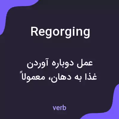معنی regorging به فارسی معنی regorging به فارسی