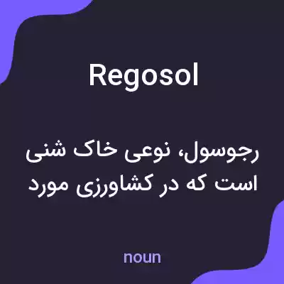 معنی regosol به فارسی معنی regosol به فارسی
