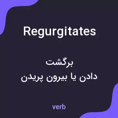 معنی regurgitates به فارسی معنی regurgitates به فارسی