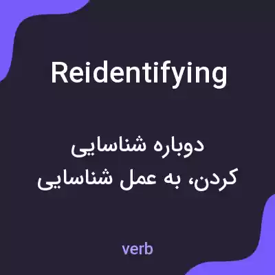 معنی reidentifying به فارسی
