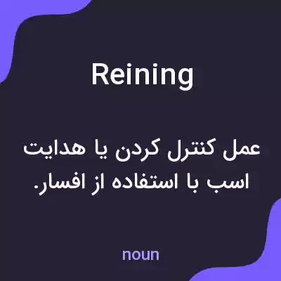معنی reining به فارسی معنی reining به فارسی