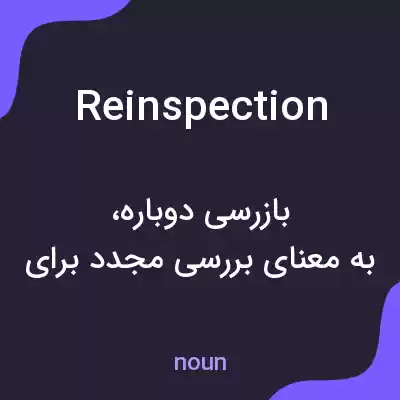 معنی reinspection به فارسی