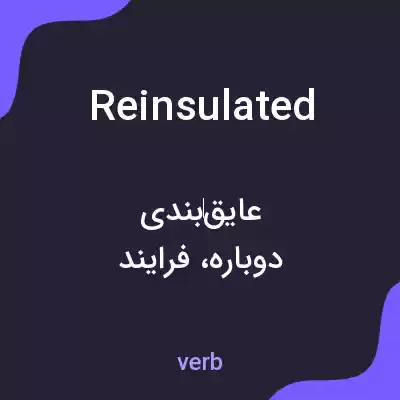 معنی reinsulated به فارسی معنی reinsulated به فارسی