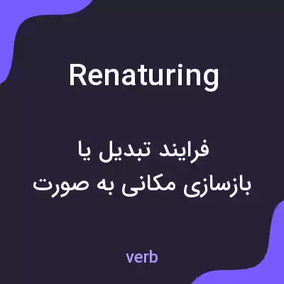معنی renaturing به فارسی معنی renaturing به فارسی