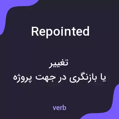 معنی repointed به فارسی معنی repointed به فارسی