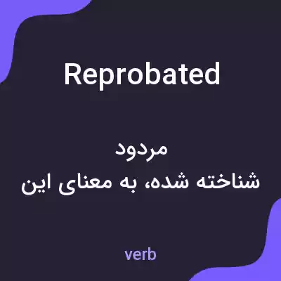 معنی reprobated به فارسی معنی reprobated به فارسی