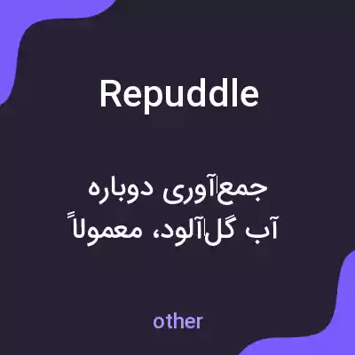 معنی repuddle به فارسی معنی repuddle به فارسی