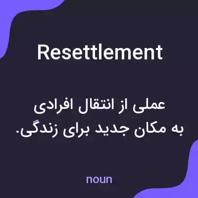 معنی resettlement به فارسی معنی resettlement به فارسی