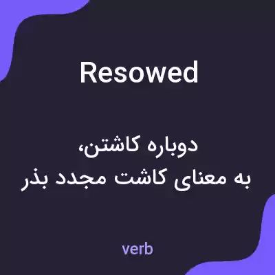 معنی resowed به فارسی معنی resowed به فارسی