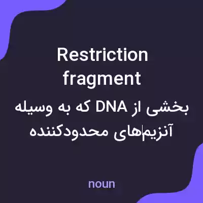 معنی restriction fragment به فارسی معنی restriction fragment به فارسی