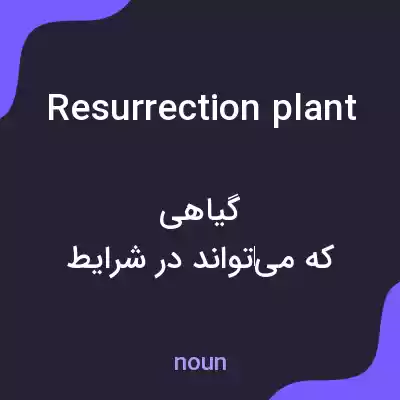 معنی resurrection plant به فارسی معنی resurrection plant به فارسی