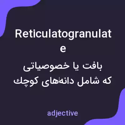معنی reticulatogranulate به فارسی معنی reticulatogranulate به فارسی