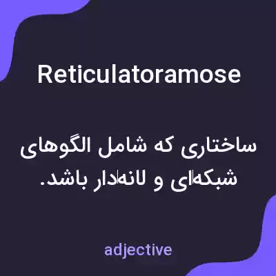 معنی reticulatoramose به فارسی معنی reticulatoramose به فارسی