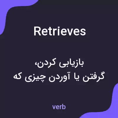 معنی retrieves به فارسی معنی retrieves به فارسی