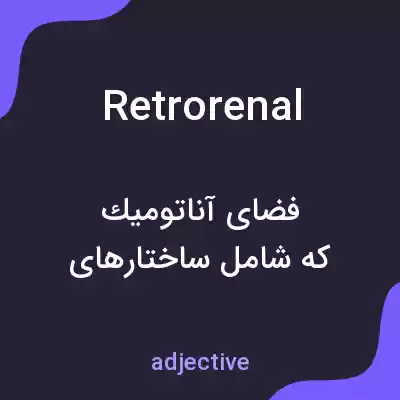 معنی retrorenal به فارسی معنی retrorenal به فارسی