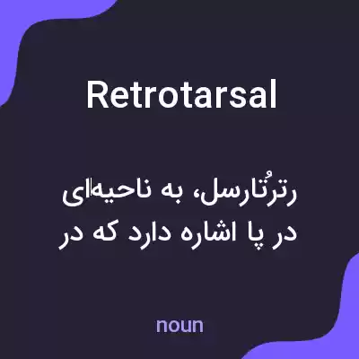 معنی retrotarsal به فارسی معنی retrotarsal به فارسی