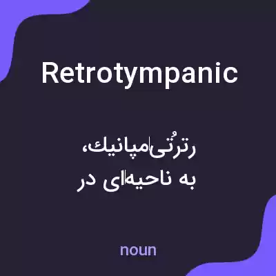 معنی retrotympanic به فارسی معنی retrotympanic به فارسی