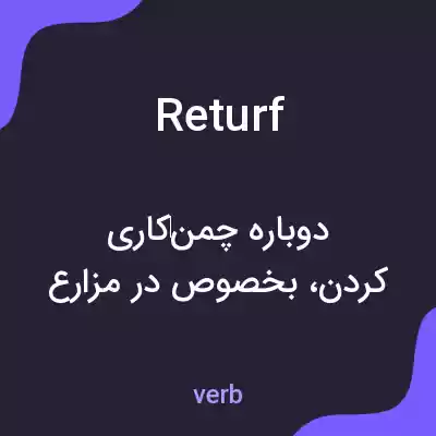 معنی returf به فارسی معنی returf به فارسی