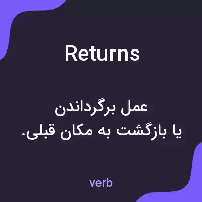 معنی returns به فارسی