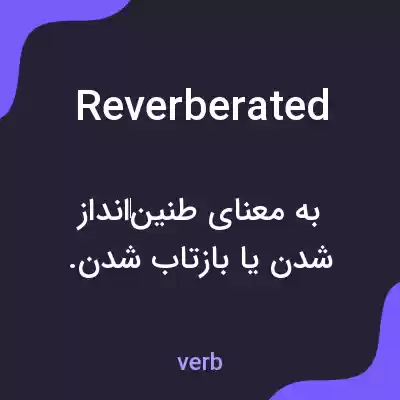 معنی reverberated به فارسی معنی reverberated به فارسی