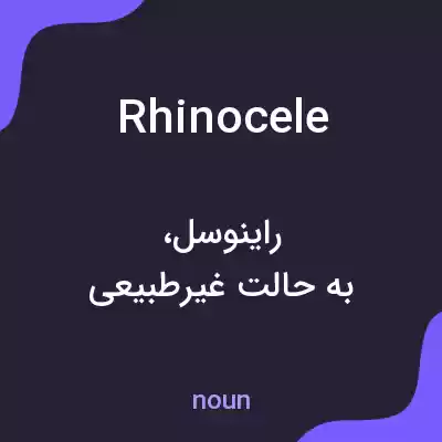 معنی rhinocele به فارسی معنی rhinocele به فارسی