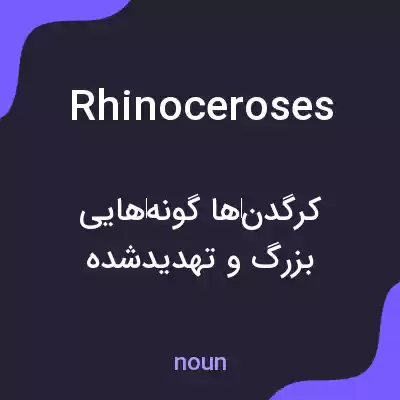 معنی rhinoceroses به فارسی معنی rhinoceroses به فارسی