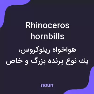 معنی rhinoceros hornbills به فارسی معنی rhinoceros hornbills به فارسی
