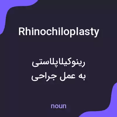 معنی rhinochiloplasty به فارسی معنی rhinochiloplasty به فارسی