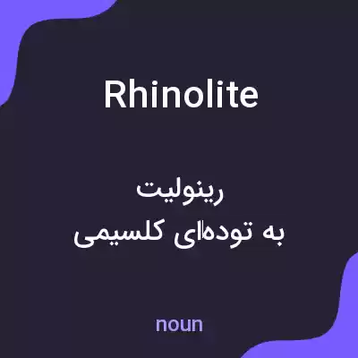 معنی rhinolite به فارسی معنی rhinolite به فارسی