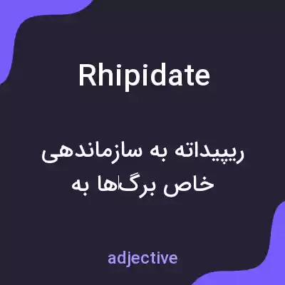 معنی rhipidate به فارسی معنی rhipidate به فارسی