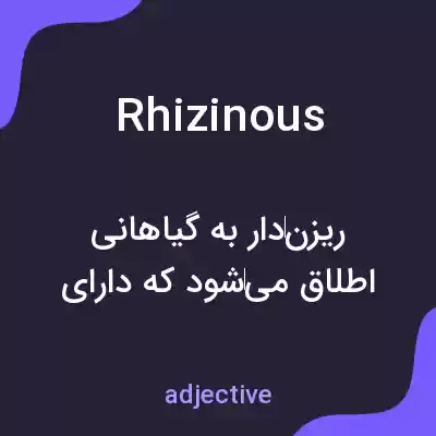 معنی rhizinous به فارسی معنی rhizinous به فارسی