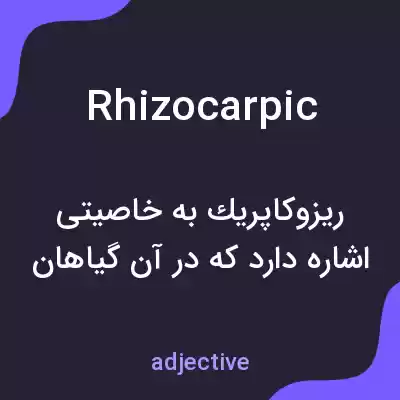 معنی rhizocarpic به فارسی معنی rhizocarpic به فارسی