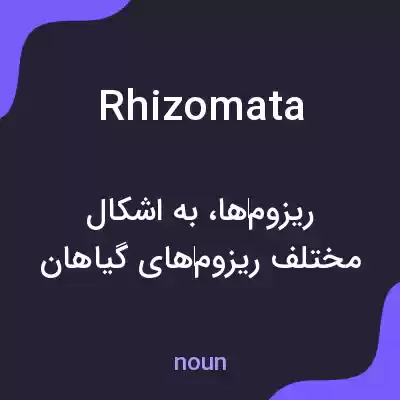 معنی rhizomata به فارسی معنی rhizomata به فارسی