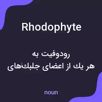 معنی rhodophyte به فارسی معنی rhodophyte به فارسی