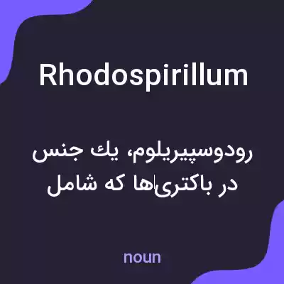 معنی rhodospirillum به فارسی معنی rhodospirillum به فارسی