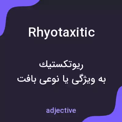 معنی rhyotaxitic به فارسی