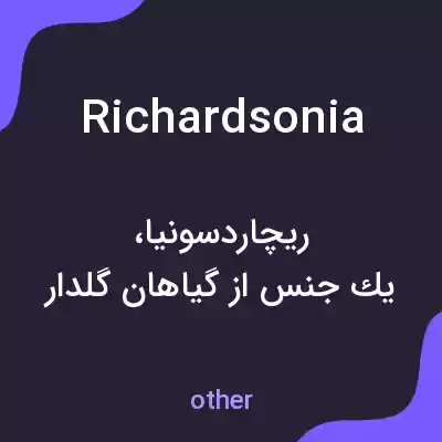 معنی richardsonia به فارسی معنی richardsonia به فارسی