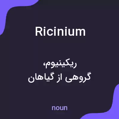 معنی ricinium به فارسی معنی ricinium به فارسی