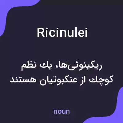 معنی ricinulei به فارسی معنی ricinulei به فارسی