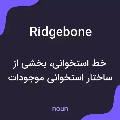 معنی ridgebone به فارسی معنی ridgebone به فارسی