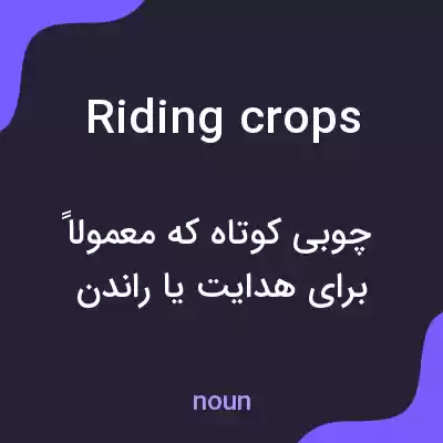 معنی riding crops به فارسی معنی riding crops به فارسی