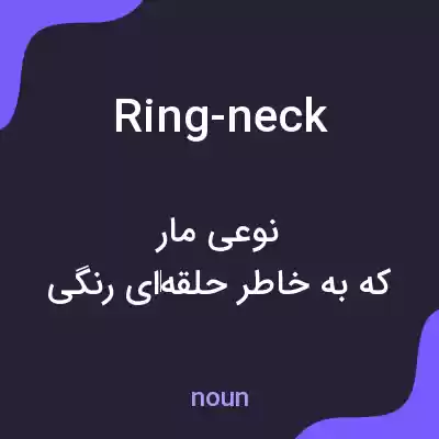 معنی ring-neck به فارسی معنی ring-neck به فارسی