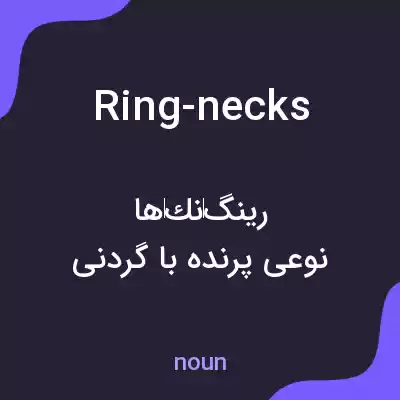 معنی ring-necks به فارسی معنی ring-necks به فارسی